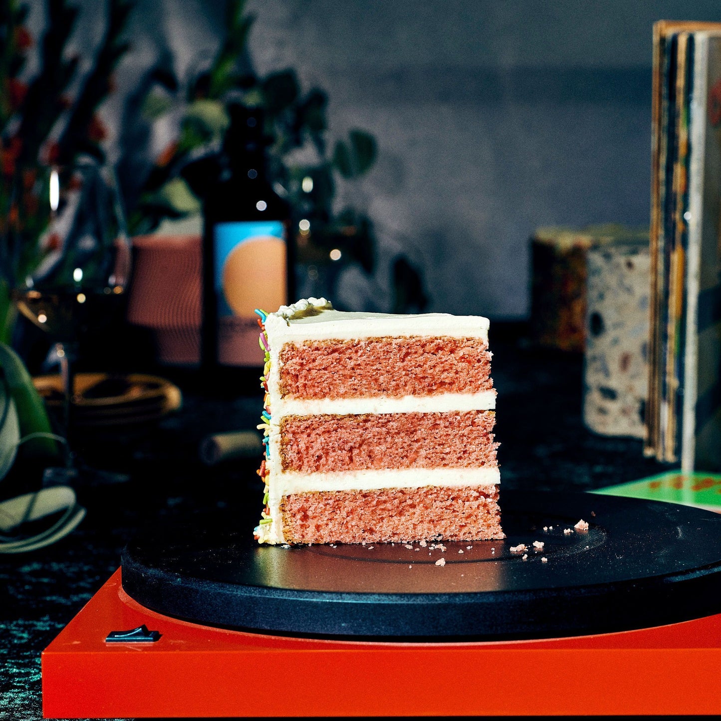 pink vegan cake