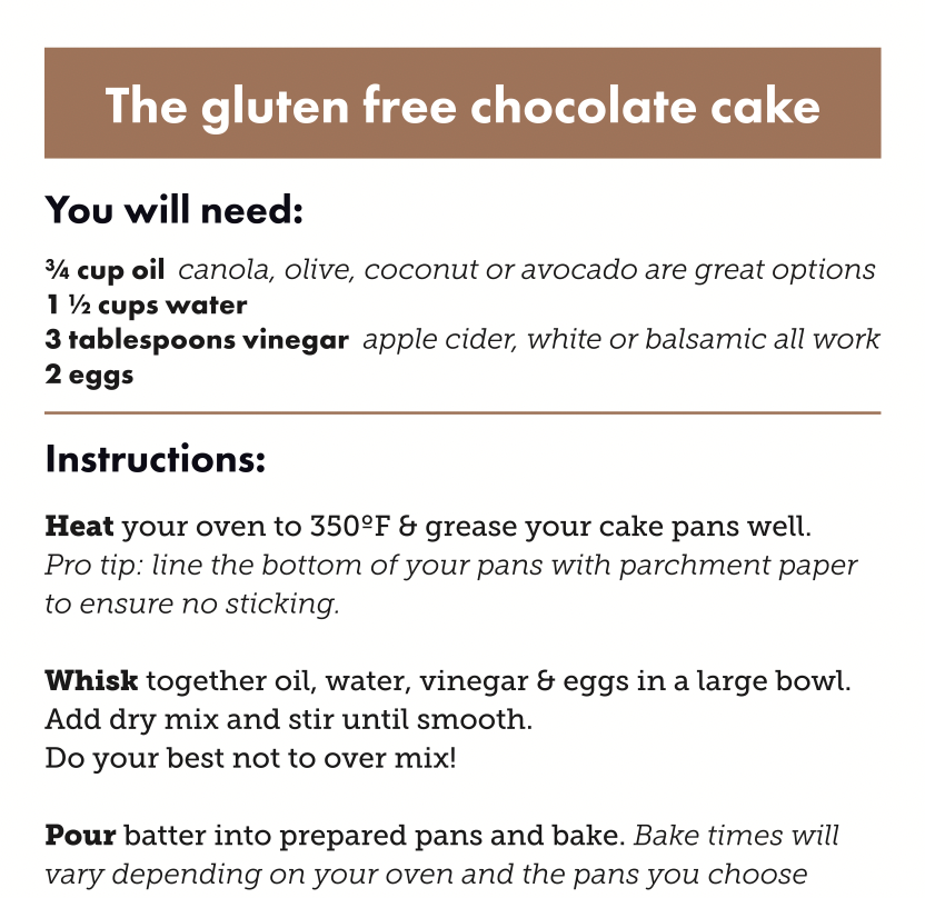 Chocolate Cake Mix (GF)