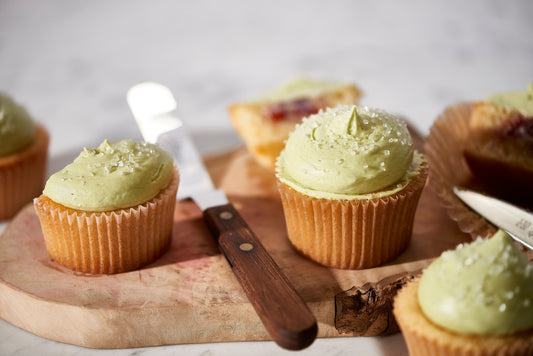 Strawberry Matcha Cupcakes... a summer love story.
