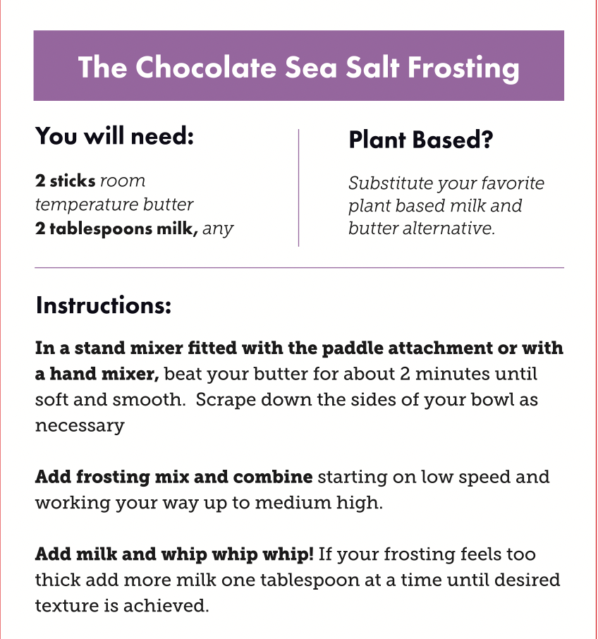 Chocolate Sea Salt Frosting Mix