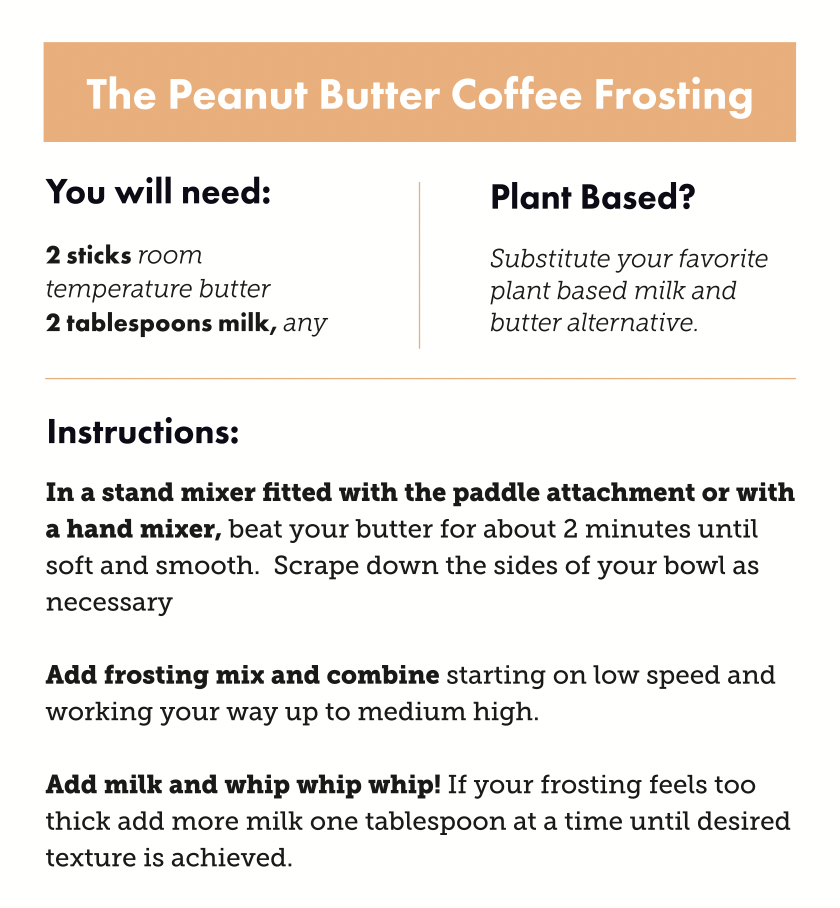 Peanut Butter Coffee Frosting Mix