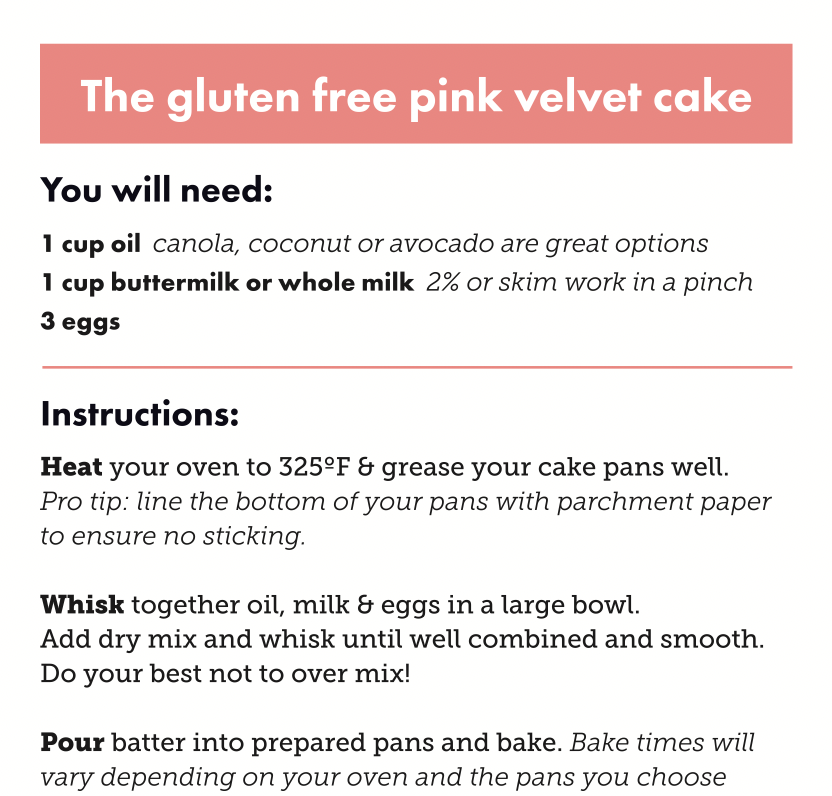 Pink Velvet Cake Mix (GF)