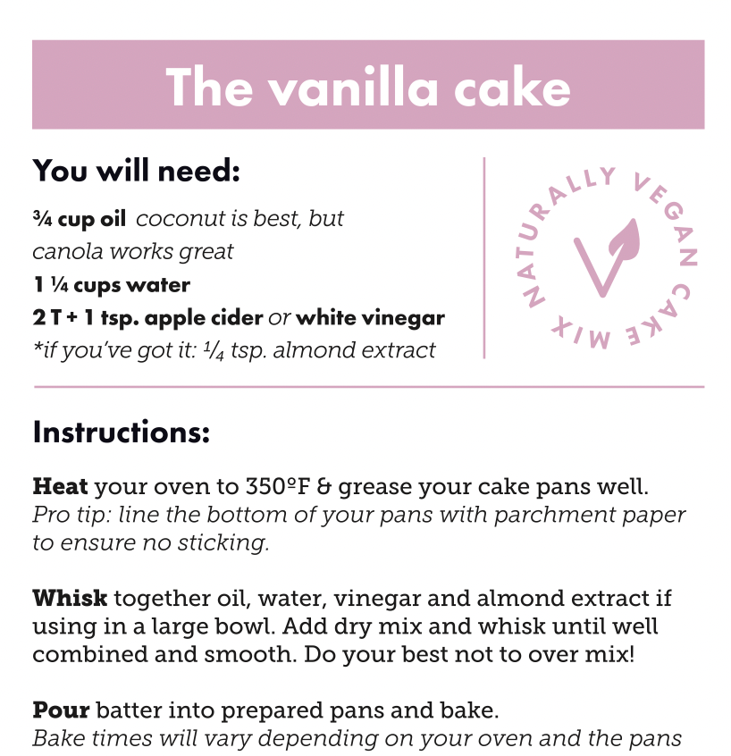 Vanilla Cake Mix (V)